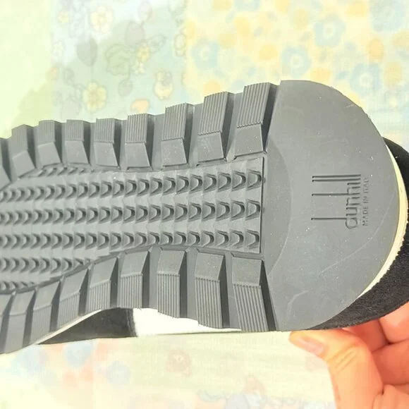 Dunhill Black Wavy Suede Sneakers - Picture 4 of 9